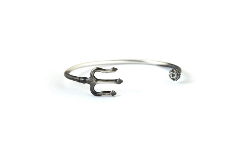 Zyan Gems | Unique Trishul Symbol Bracelet | Sterling Silver Oxidized Bracelet