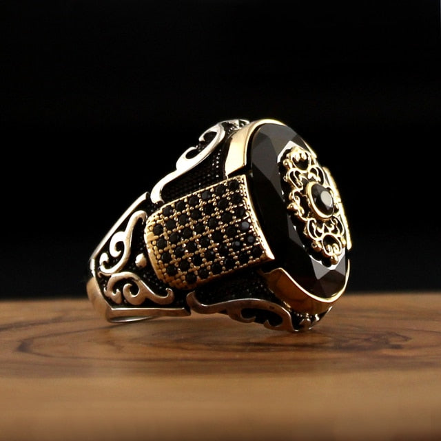 Turkish Zircon Stone Ring Handmade Special Design