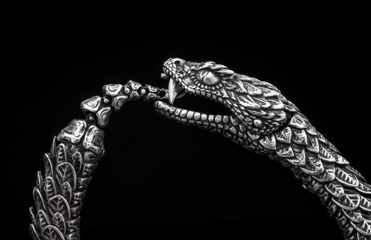 12mm wide, Unique Oxidized Snake Bracelet | 925 Sterling Silver Oxidized Bracelet | Unisex Jewelry Authenticity and 925