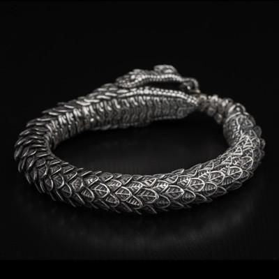 12mm wide, Unique Oxidized Snake Bracelet | 925 Sterling Silver Oxidized Bracelet | Unisex Jewelry Authenticity and 925
