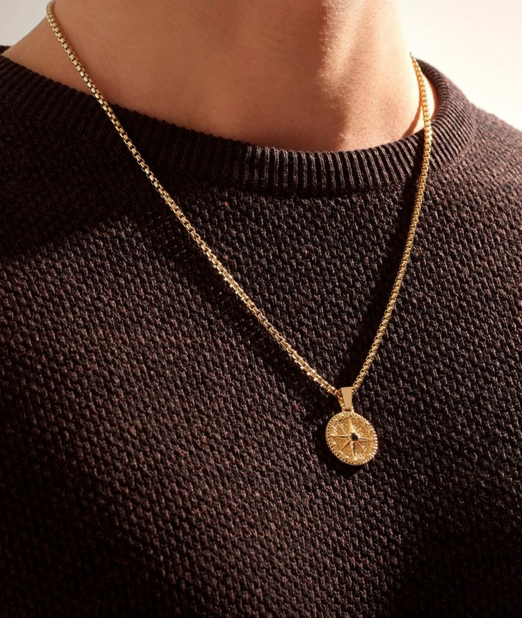 Zyan Gems | Unique Designed Compass Pendant for Men |  Sterling Silver Pendant