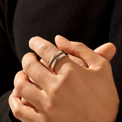Zyan Gems | Exclusive Pave Band Ring for Men, Sterling Silver  Ring | Jewellery for Men