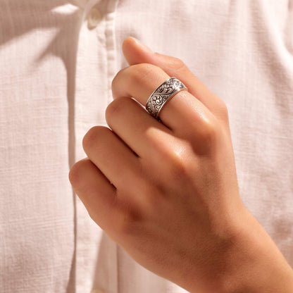 Zyan Gems | Exclusive Classic Band Ring for Men, Oxidized Sterling Silver  Ring | Jewellery for Men
