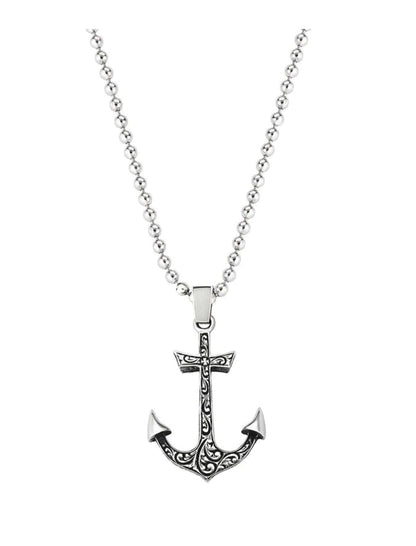 Zyan Gems | Unique Sailor's Anchor Pendant with Engraved Design,  Sterling Silver Pendant