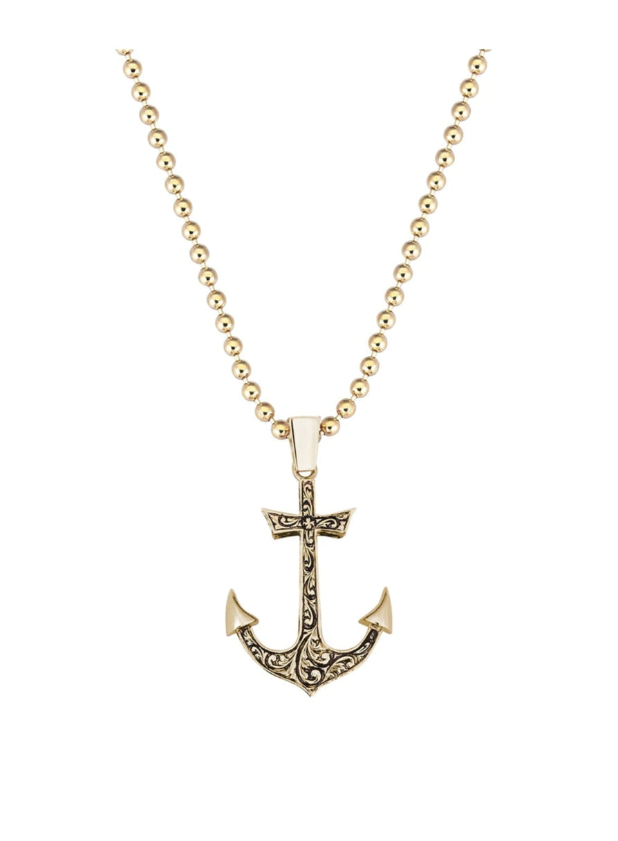 Zyan Gems | Unique Sailor's Anchor Pendant with Engraved Design,  Sterling Silver Pendant