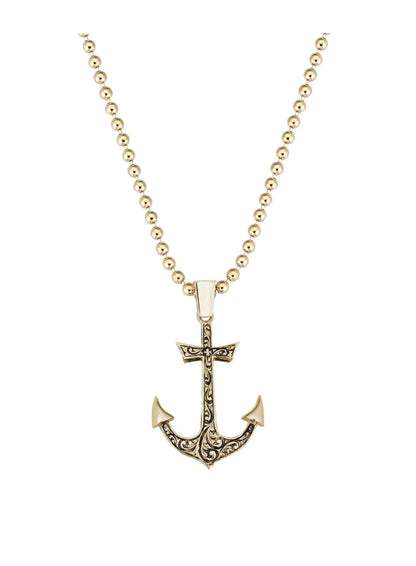 Zyan Gems | Unique Sailor's Anchor Pendant with Engraved Design,  Sterling Silver Pendant