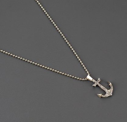 Zyan Gems | Unique Sailor's Anchor Pendant with Engraved Design,  Sterling Silver Pendant