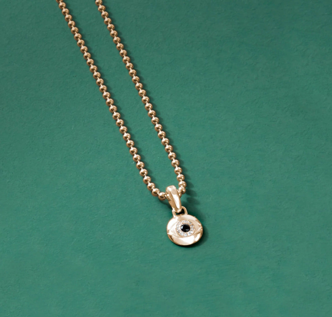 Zyan Gems | Unique Designed Evil Eye Pendant |  Sterling Silver Pendant