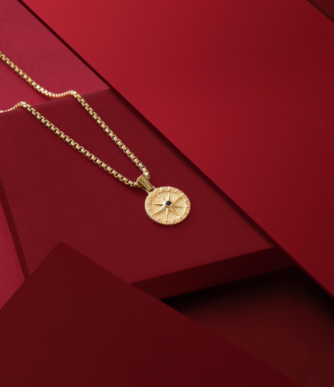 Zyan Gems | Unique Designed Compass Pendant for Men |  Sterling Silver Pendant