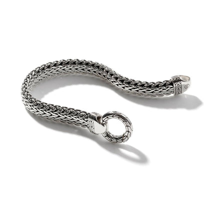 Zyan Gems | Classic Chain Ring Clasp Bracelet for Men |  Sterling Silver Bracelet
