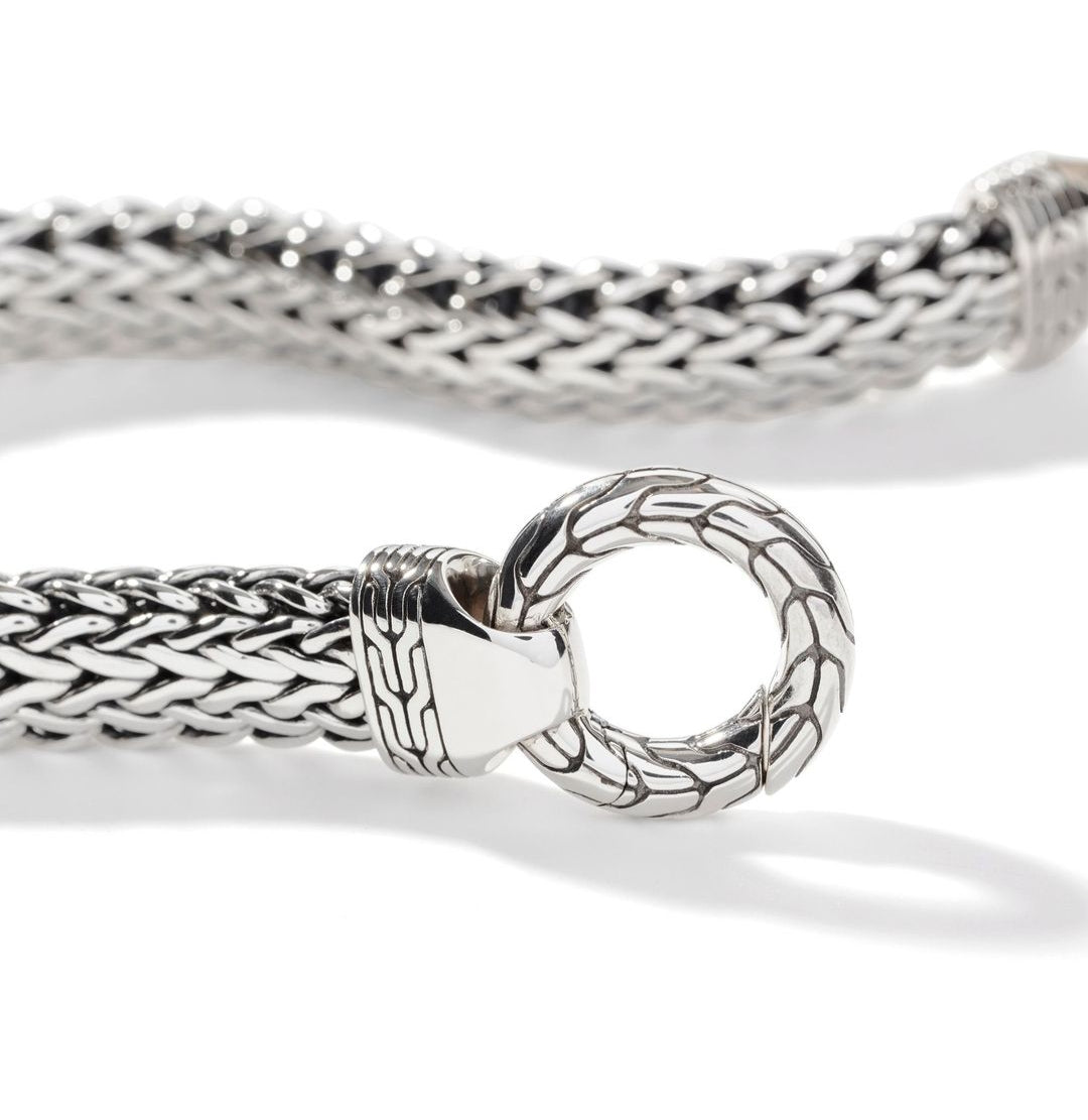 Zyan Gems | Classic Chain Ring Clasp Bracelet for Men |  Sterling Silver Bracelet