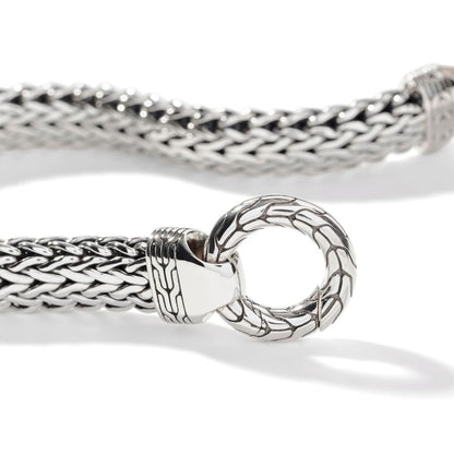 Zyan Gems | Classic Chain Ring Clasp Bracelet for Men |  Sterling Silver Bracelet