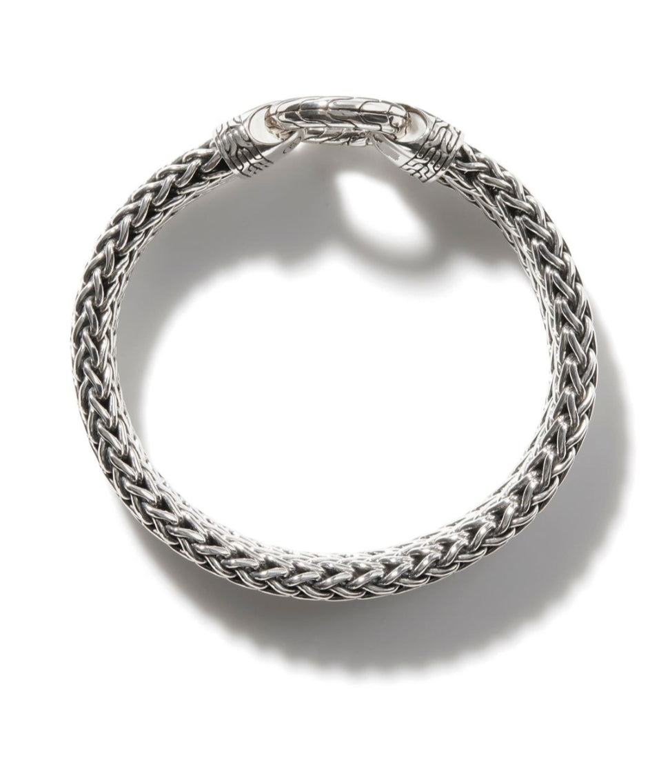 Zyan Gems | Classic Chain Ring Clasp Bracelet for Men |  Sterling Silver Bracelet