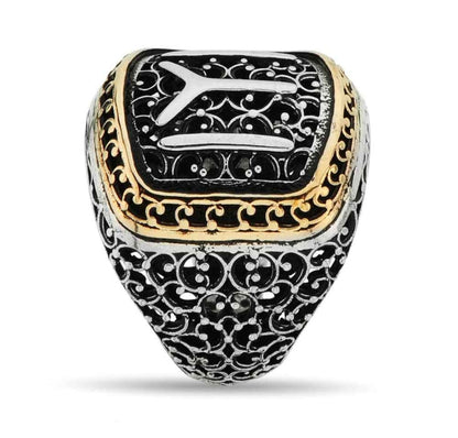 Zyan Gems | Unique Design Kayi Ring |  Sterling Silver Oxidized Ring
