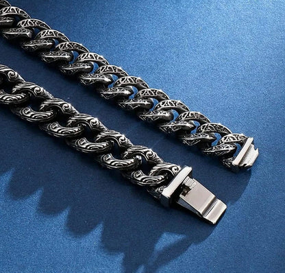 14mm wide, Unique Artistry Retro Oxidized Bracelet for Men |  Sterling Silver Bracelet Authenticity and