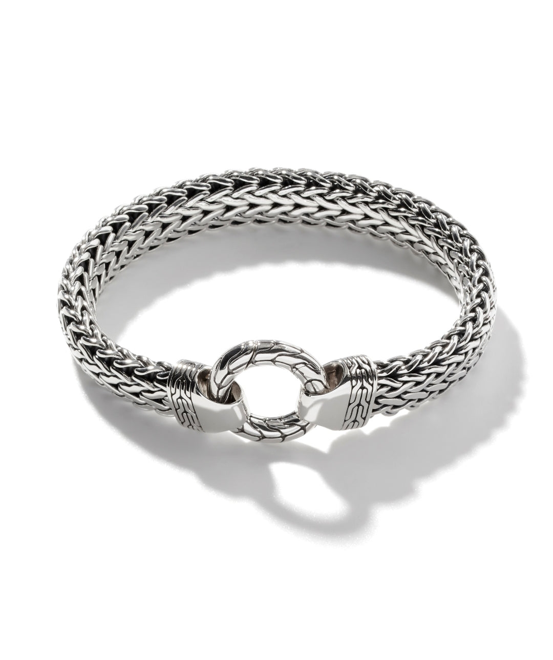 Zyan Gems | Classic Chain Ring Clasp Bracelet for Men |  Sterling Silver Bracelet