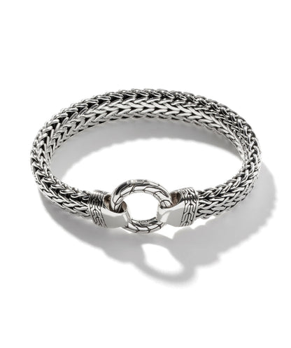 Zyan Gems | Classic Chain Ring Clasp Bracelet for Men |  Sterling Silver Bracelet