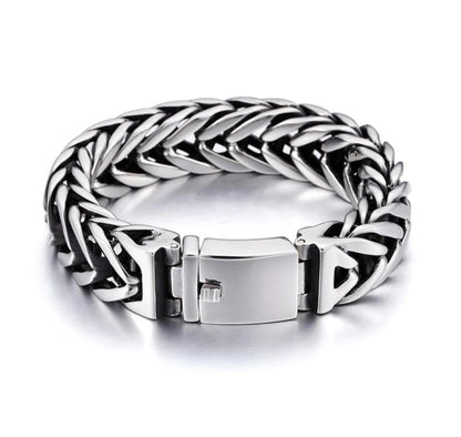 18mm wide Unique Retro Masculina High Polished V link Bracelet for Men |  Sterling Silver Bracelet Authenticity and