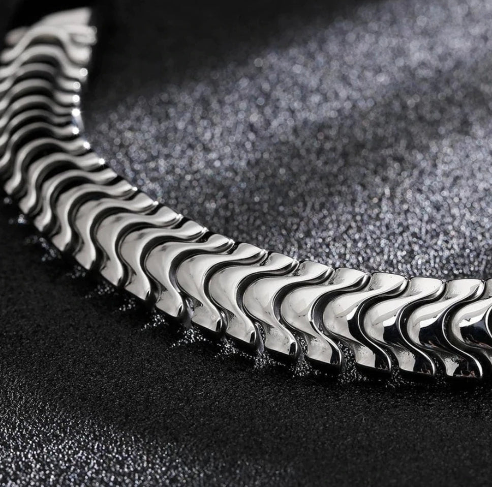18mm wide, Solid Unique Watch Style High Polished Bracelet for Men |  Sterling Silver Bracelet Authenticity and