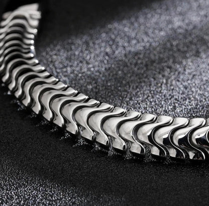 18mm wide, Solid Unique Watch Style High Polished Bracelet for Men |  Sterling Silver Bracelet Authenticity and