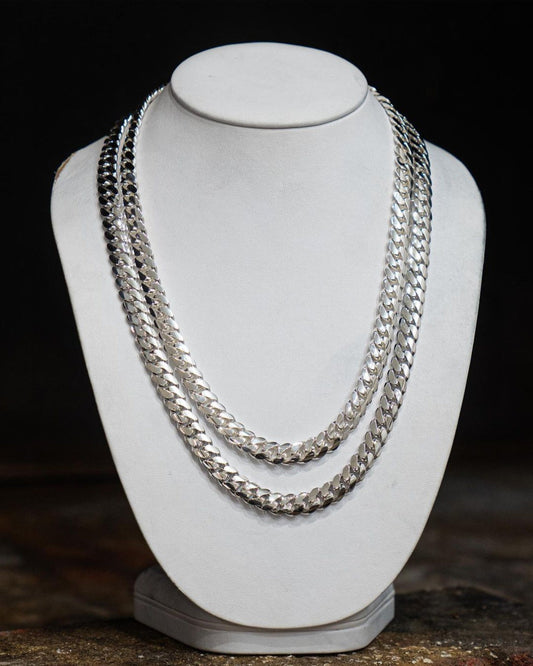 Zyan Gems | 14mm Wide Solid Miami Cuban Link Chain |  Sterling Silver Chain