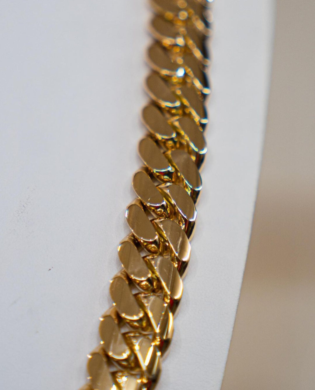 Zyan Gems | 16mm Wide Solid Miami Cuban Link Chain |  Gold Micron Plated  Sterling Silver Chain