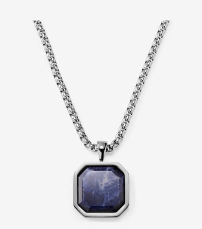 Zyan Gems | Unique Designed Silver Pendant in Natural Sodalite for Men,  Sterling Silver Pendant