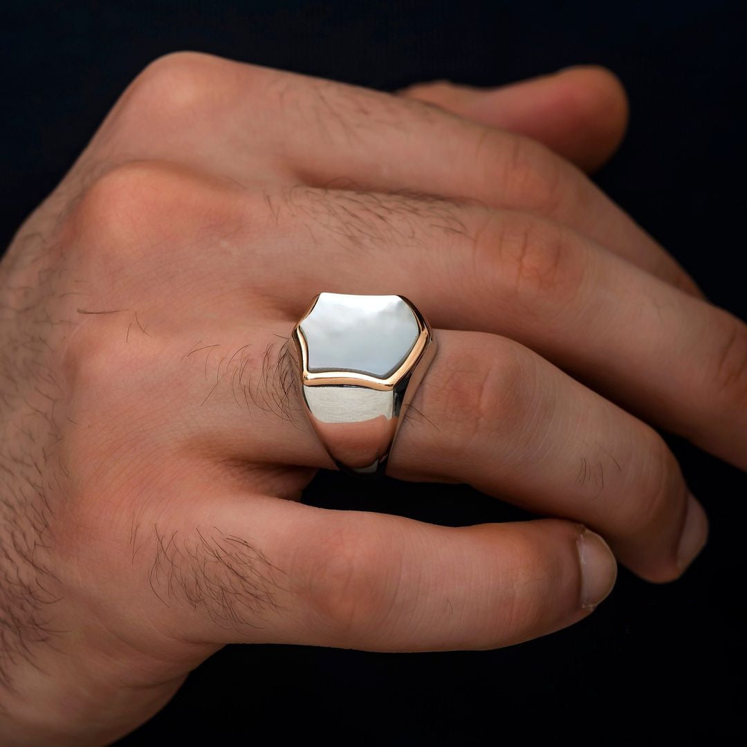Zyan Gems | Unique Turkish Style Ring with Natural Pearl |  Sterling Silver