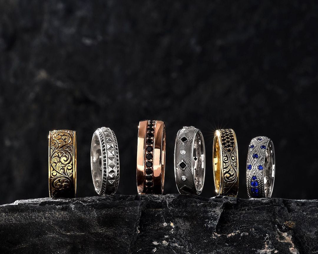 Zyan Gems | Exclusive Pave Band Ring for Men, Sterling Silver  Ring | Jewellery for Men