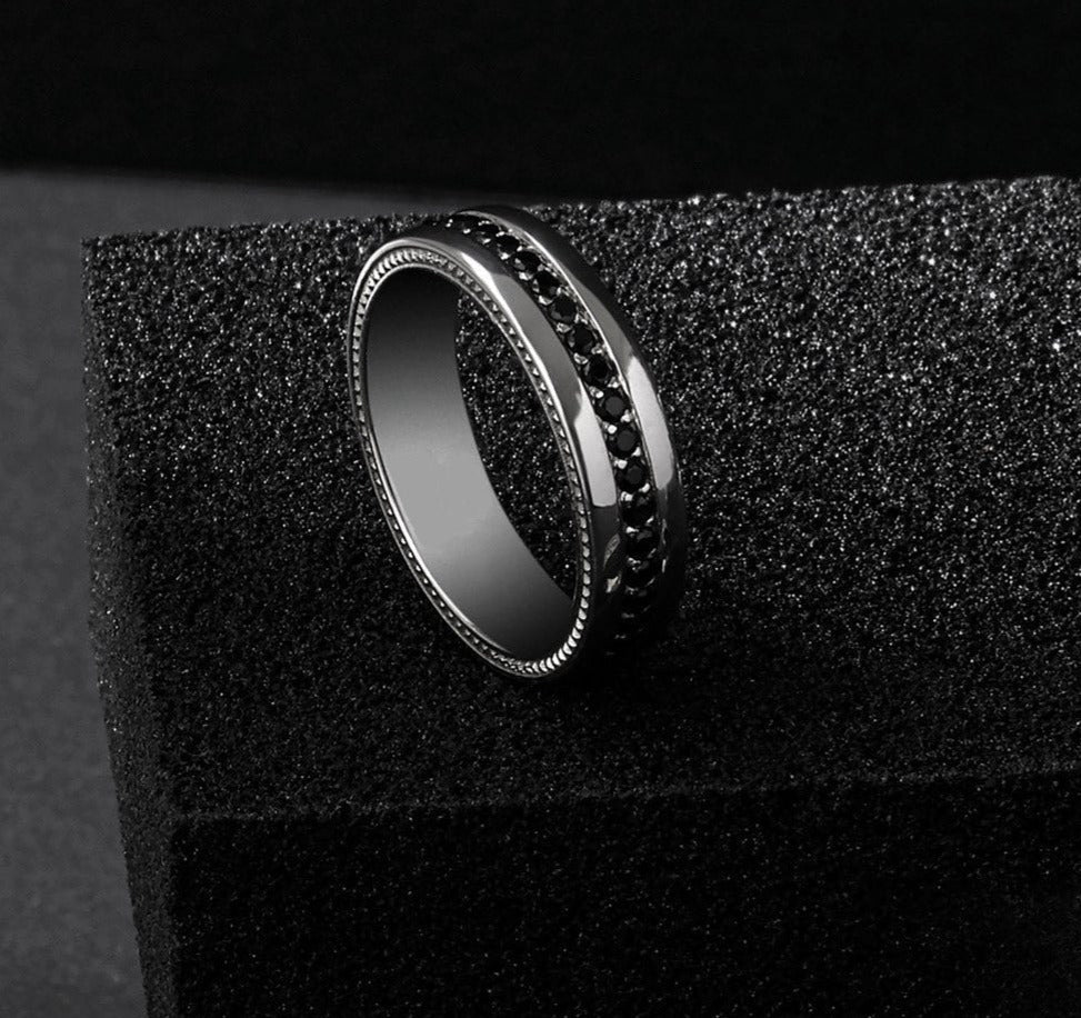 Zyan Gems | Exclusive Pave Band Ring for Men, Sterling Silver  Ring | Jewellery for Men