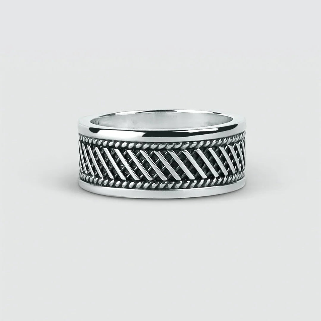 Zyan Gems | Classic Oxidized Silver Band |  Sterling Silver Ring