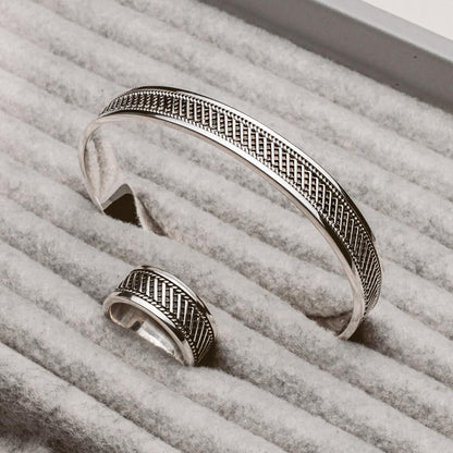 Zyan Gems | Unique Style Oxidized Sterling Silver Bangle/kadaa/Handcuff for Men & Boys |  Sterling Silver Bracelet