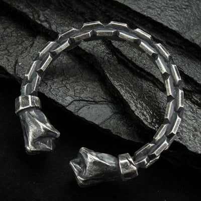 Zyan Gems | Unique  Silver Oxidized Fists Cuff | Bracelet for Men |  Sterling Silver Cuff