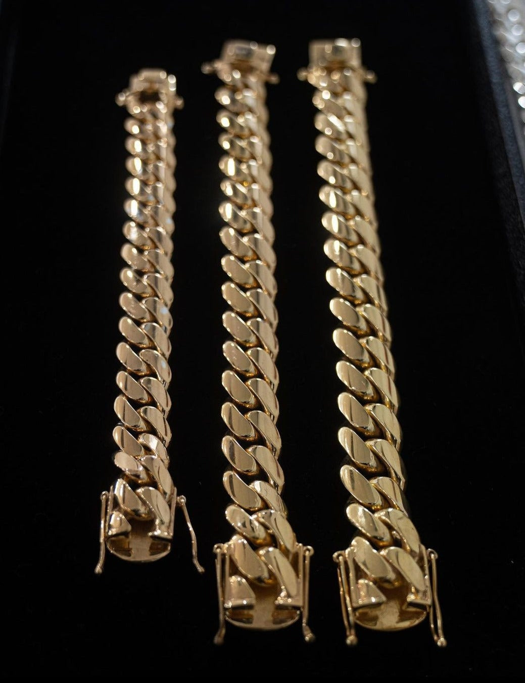 Zyan Gems | 14mm Wide Solid Miami Cuban Link Bracelet |  Gold Micron Plated  Sterling Silver Bracelet