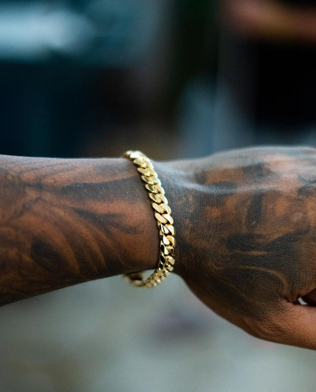 Zyan Gems | 10mm Wide Solid Miami Cuban Link Bracelet |  Gold Micron Plated  Sterling Silver Bracelet