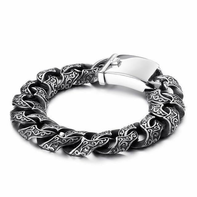 16mm wide,  Sterling silver, Unique Artistry Myth Antique Bracelet for Men Authenticity and