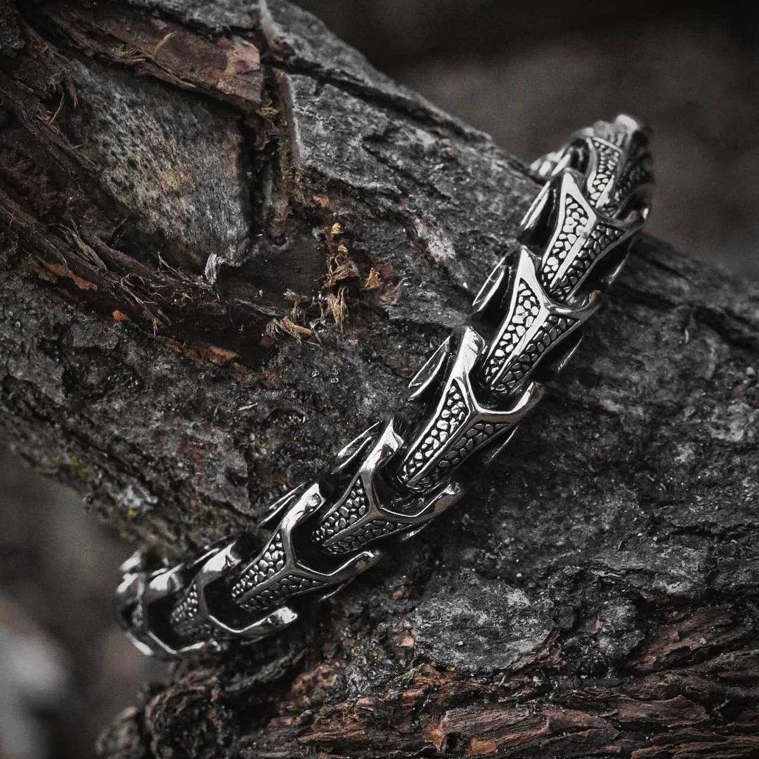 Zyan Gems | Unique Dark Serpent Bracelet | 925 Sterling Silver Oxidized Bracelet Jewelry Authenticity and 925