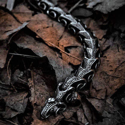 Zyan Gems | Unique Dark Serpent Bracelet |  Sterling Silver Oxidized Bracelet