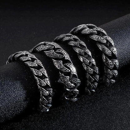 16mm wide,  Sterling silver, Unique Artistry Myth Antique Bracelet for Men Authenticity and