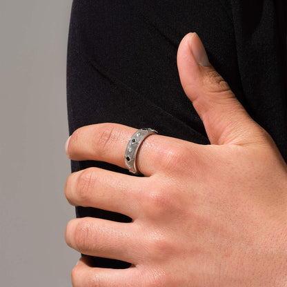 Zyan Gems | Exclusive Sunbeam Band Ring for Men, Oxidized Sterling Silver  Ring | Jewellery for Men