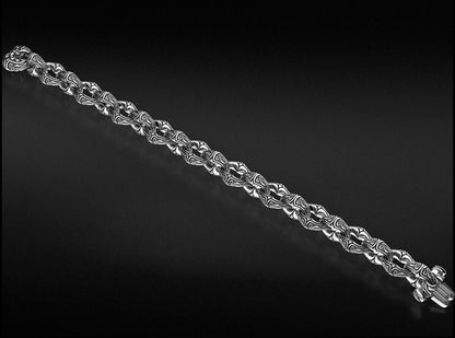 Zyan Gems | Unique Real Biker Bracelet for Men |  Sterling Silver Bracelet