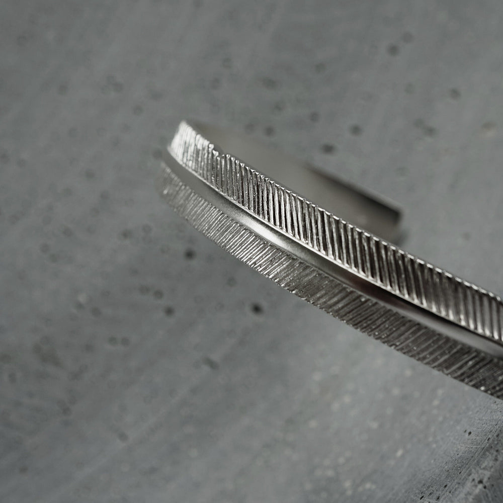 Zyan Gems | Adjustable Feather Style Bangle/kadaa/Handcuff for Men & Boys |  Sterling Silver Bracelet