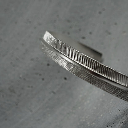 Zyan Gems | Adjustable Feather Style Bangle/kadaa/Handcuff for Men & Boys |  Sterling Silver Bracelet