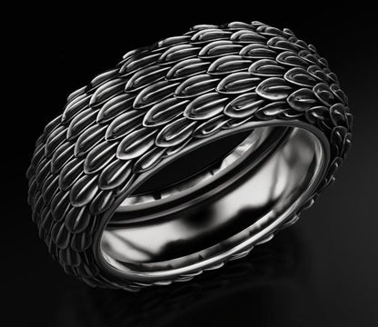 Zyan Gems | Exclusive Eagle Feather Band Ring for Men, Oxidized Sterling Silver  Ring | Jewellery for Men