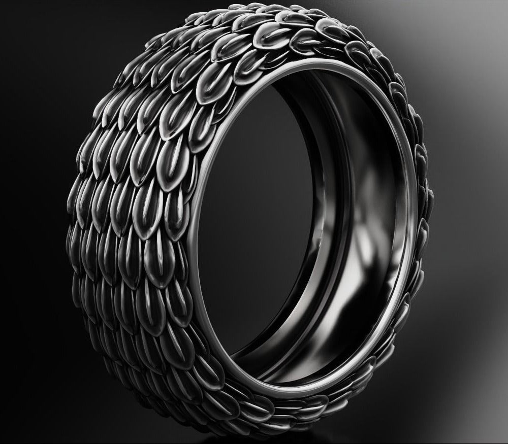 Zyan Gems | Exclusive Eagle Feather Band Ring for Men, Oxidized Sterling Silver  Ring | Jewellery for Men