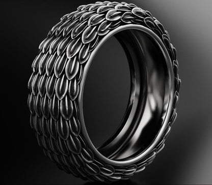 Zyan Gems | Exclusive Eagle Feather Band Ring for Men, Oxidized Sterling Silver  Ring | Jewellery for Men
