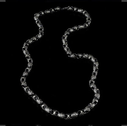 Zyan Gems | Unique Vintage Artistry Ancient Oxidized Chain |  Sterling Silver Chain
