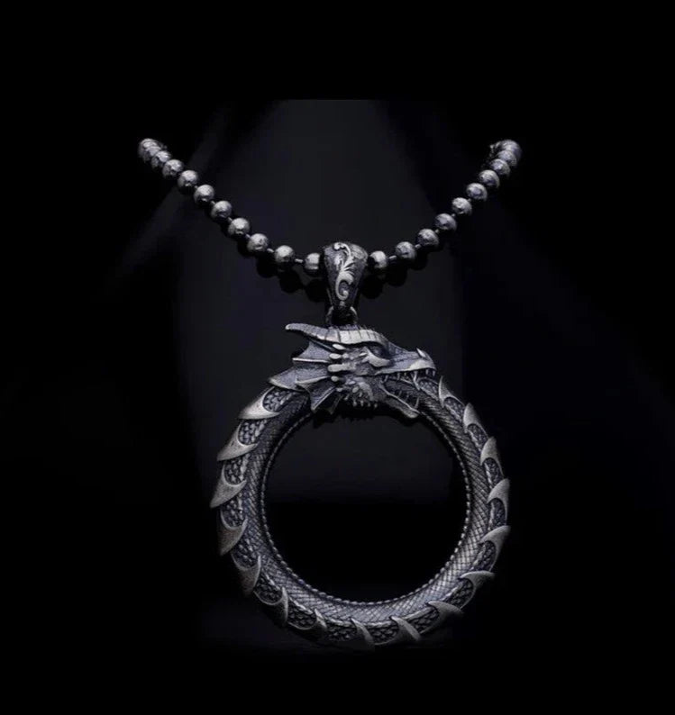 Zyan Gems | Unique Dragon Pendant for Men |  Sterling Silver Pendant| Men's