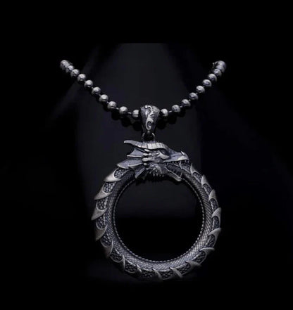 Zyan Gems | Unique Dragon Pendant for Men |  Sterling Silver Pendant| Men's