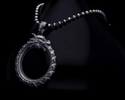 Zyan Gems | Unique Dragon Pendant for Men |  Sterling Silver Pendant| Men's